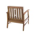 thumbnail image 3 of Outdoor 6 Seater Finished Acacia Wood Sofa and Club Chair Set with Cushions,Teak,Cream, 3 of 6