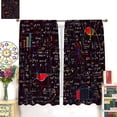 thumbnail image 3 of School Math Formula Curtains,Students Return to Campus Geometric Pattern,Math Equation Formula Colorful Printing Blackout Curtains for Classroom Dormitory Kids Boys Bedroom 27.5x63in,2 Panel Set, 3 of 6