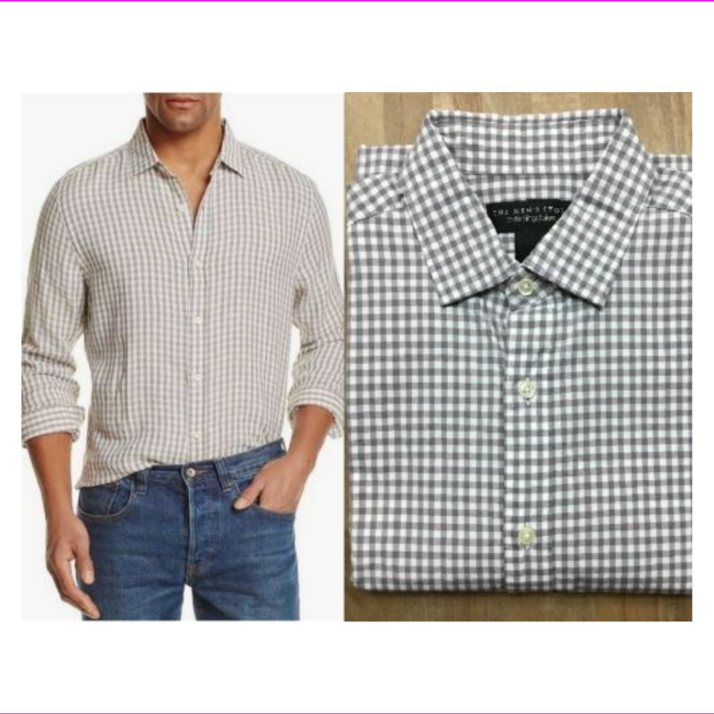 Bloomingdale's The Men's Store Slim Fit Two Tone Gingham ButtonDown