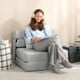 thumbnail image 3 of JWRWEFA Folding Sofa Bed, Sleeper Chair with Pillow, Convertible Futon Chair Bed for Living Room or Guest Room, Space-Saving Floor Couch, Light Gray, 3 of 11