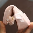thumbnail image 4 of Infant Baby Girls Shoes Soft Sole Leather Flower Princess Wedding Dress Mary Flats Prewalker Newborn Light Baby Sneaker Shoes, 4 of 9