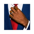 thumbnail image 2 of Ladies or Mens Titanium Polished Criss-Cross Grooved Band Ring (5mm), 2 of 4
