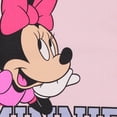 thumbnail image 5 of Disney Girls Minnie Mouse Fashion Sweatshirt - Girls Minnie and Mickey Mouse Crewneck Sweatshirt with Sleeve Print Light Pink, Large, 5 of 7