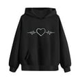 thumbnail image 5 of ATOGUTA Sweatshirt Teenage Girls Long Sleeve Pullover Top Hoodie Kids Fall Winter Sweatshirts Size 5T-15, Black, 5 of 6