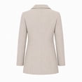 thumbnail image 4 of Women Coat Winter Casual Long Sleeve Solid Color Button Front Lapel Coat with Pockets Soft Loose Fit Cozy Outerwear for Office Wear, 4 of 6