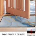 thumbnail image 3 of Blue Marble Gold Wave Pattern Door Rugs,Washable Non Slip Door Mats Indoor,Decorative Door Mats,Entry Mat Indoor for Entrance,Bedroom,Kitchen,Bathroom,30"x17", 3 of 6
