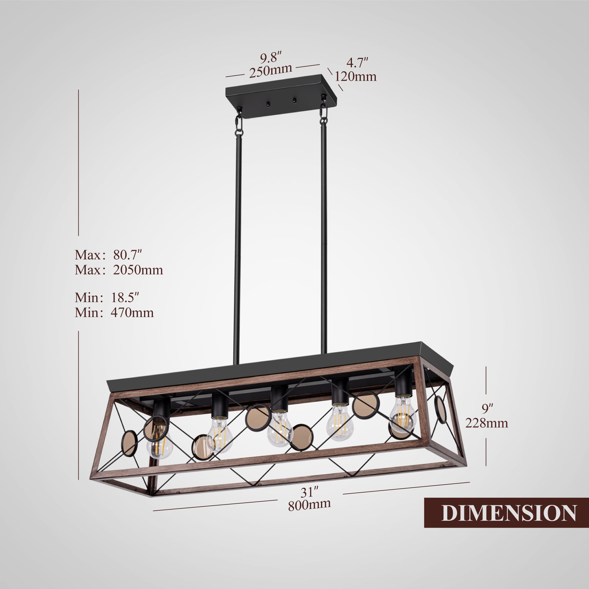 Wampat Rustic Farmhouse Ceiling Light, Flush Mount Lamp, Light Bulbs not Included
