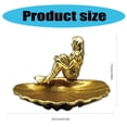 thumbnail image 5 of Necvior Gold Mermaids Shell Resin Dish for Elegant Home Styling Decorative Jewelry Plate, 5 of 7