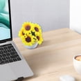 thumbnail image 3 of Artificial Mini Flower with Vase Rose Fake Flower Bouquets for Desk Home Decor (Rose), 3 of 8