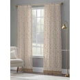 thumbnail image 4 of Pink Brown Floral Sheer Curtains 96 Inch Length 2 Panels Set - Light Filtering Window Treatments, Spring Flowers Rod Pocket Semi Curtains for Living Room/Bedroom/Kitchen Décor, 104"W x 96"L, 4 of 7