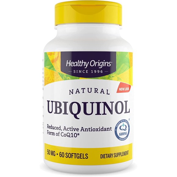 Suplementos de 50 mg de ubiquinol de Healthy Origins para la salud del corazón