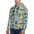 thumbnail image 3 of Lsque Hawaiian Style Pattern Casual Men's Hoodie,Hooded Sweatshirt with Kangaroo Pocket,Pullover Hoodie-Small, 3 of 7