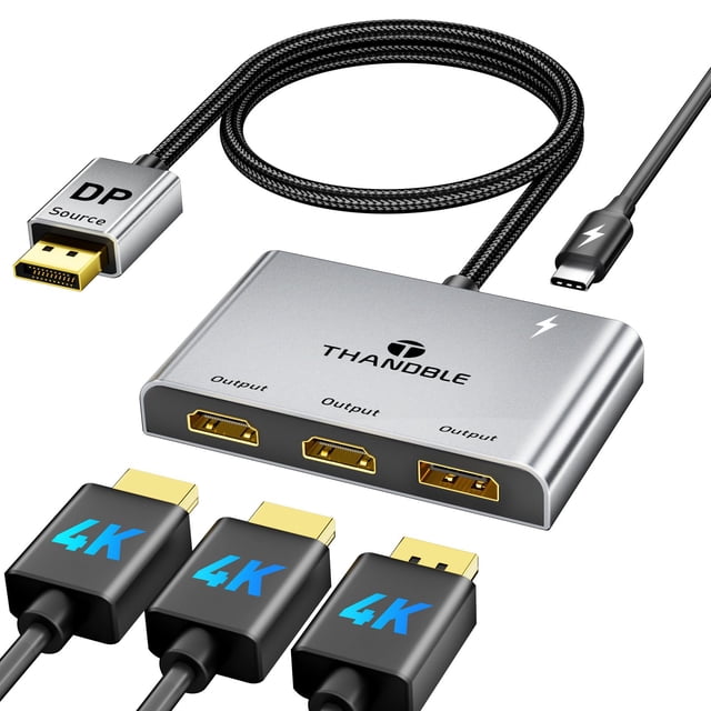 Hub MST THANDBLE DisplayPort para Doble HDMI 4K@60Hz
