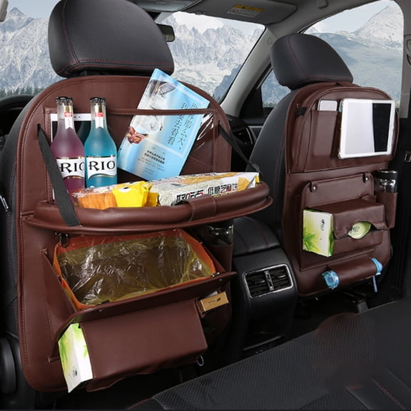 XINYU 1 Pack Car Backseat Organizer, Waterproof and Durable Car Seat Organizer Kick Mats, with Touch Screen Tablet Holder to Organize Toy iPad Bottle Snacks Books
