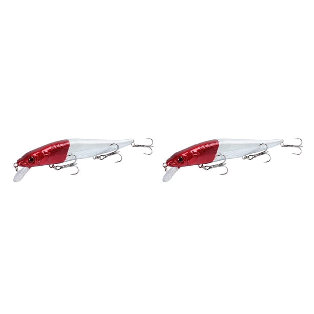 Eigraketly Lure Bait Crankbait artificial Pesca al aire libre 3D Eyes Swimbait con anzuelos de 3 garras Aparejos de pesca, tipo E mi 2piezas Eigraketly CBP151186
