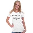 thumbnail image 4 of Jesus Love Me and My Tattoos Womens Slim Fit Graphic Tee Brisco Brands S, 4 of 5