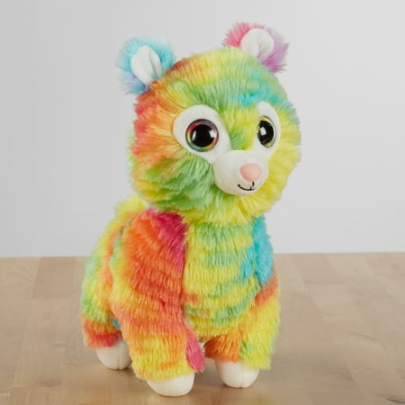 Spark. Create. Imagine. Tie-Dyed Plush Llama, Multicolor, 9"