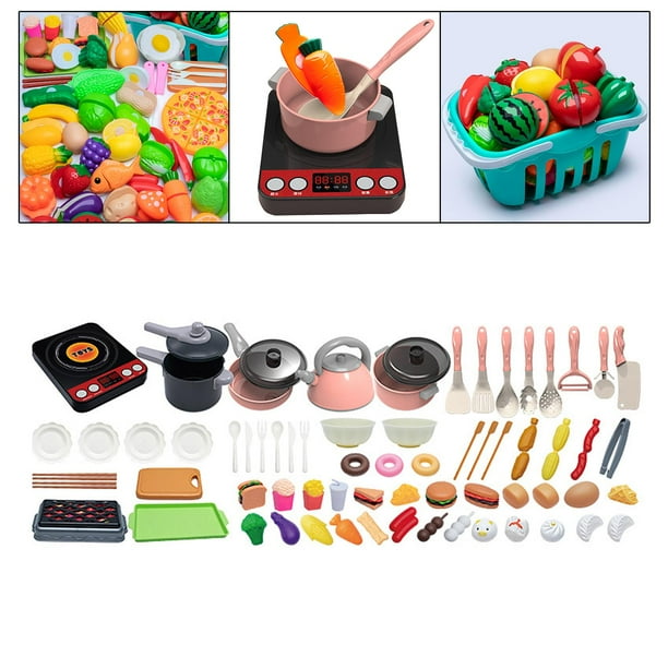 Accesorios de cocina de juguete, 28 piezas, juguetes de cocina para niños con ollas y sartenes, utensilios de cocina, juego de comida de juguete, verduras de juguete, regalo de aprendizaje para niñas Accesorios de cocina de juguete, 28 piezas, juguetes de cocina para niños con ollas y sartenes, utensilios de cocina, juego de comida de juguete, verduras de juguete, regalo de aprendizaje para niñas