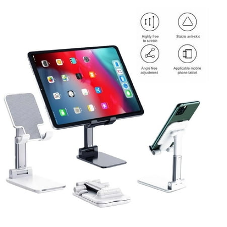 1-Pack Universal Foldable Desk Stand Holder – Adjustable Mount Cradle for Cell Phones & Tablets, Portable & Compact TIKA