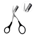 thumbnail image 1 of Professional Precision Trimmer Eyebrow Scissors Remover Beauty Tool With Comb And Non Slip Finger Grips Black Silver Tone For Men, 1 of 2