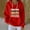 Red#03, variant on Yteetum Women's Oversized Christmas Hoodies Crewneck Christmas Print Long Sleeve Knit Pullover Drawstring Hooded Sweatshirts Top Womens Loose Xmas Holiday Print Round Neck Hoodies Fall Clothes