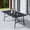 Slatted Rectangular, variant on Nuu Garden Cast Aluminum All-Weather Square Outdoor Dining Table with Umbrella Hole, Black