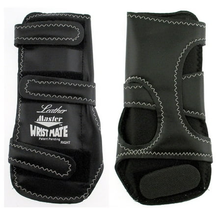 Black Regular Right Hand Throw - Master Leather Wrist Mate Bowling Support Right Hand, Regular