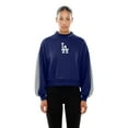 thumbnail image 4 of Women's New Era  Navy Los Angeles Dodgers Mock Neck Balloon Sleeve Sweatshirt, 4 of 5
