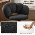 thumbnail image 6 of Alden Design Upholstered Desk Chair with Cloud Shaped Backrest, Black, 6 of 7
