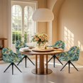 thumbnail image 4 of Xoenoiee Robin Lemon Flower Pattern Swivel Accent Chair Covers Accent Dining Chair Cover Stretch Mid Century Accent Office Desk Chair Sliopcover Swivel Arm Chair Protector for Home Living Room, 4 of 7