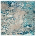 thumbnail image 2 of SAFAVIEH Madison Oscar Abstract Distressed Area Rug, Blue/Grey, 11' x 11' Square, 2 of 9