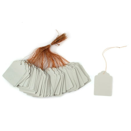 Mirror Hang Tags - Garden Plastic Rectangle Shaped Plant Hang Tag Label Off White 5 x 7cm 100pcs