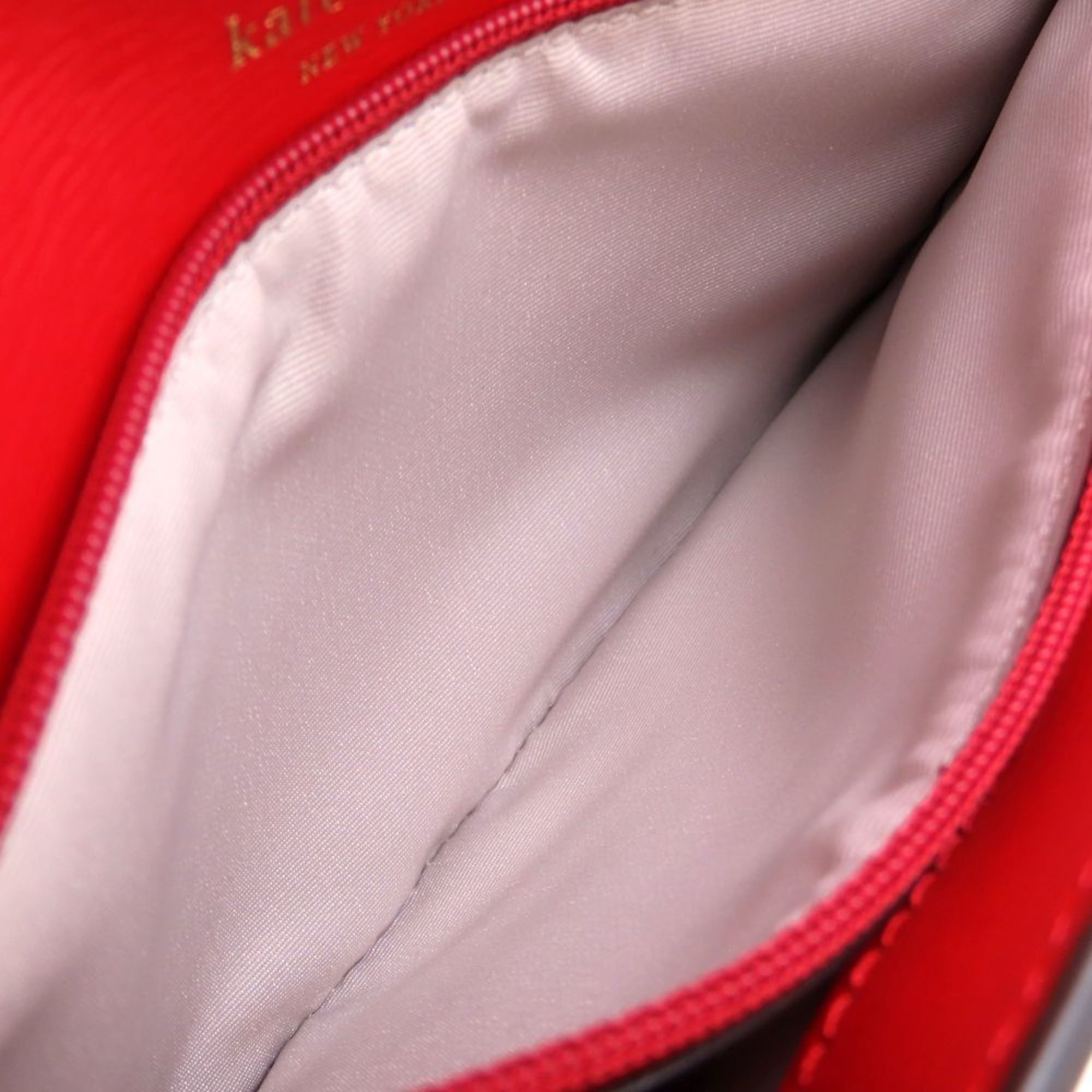 Pre-Owned Kate Spade Tom & Jerry Chain Shoulder Bag PWRU774 Leather Red Women's 352803 (Good)