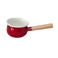 thumbnail image 5 of deevoka Small Enamel Milk Pot Butter Warmer for RV Travel Induction Cooker Stove Top Red, 5 of 9