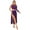 Purple, variant on YONGHS Womens Lyrical Dance Costume Side Split Sheer Mesh Leotard Dress Modern Dancewear Navy Blue L