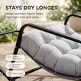 thumbnail image 5 of RADIATA Oversize Rocking Chair with Cushion & Footrest, Indoor Outdoor Rocking Chair Recliner, 400 lbs Capacity, Light Grey，2Pcs, 5 of 11