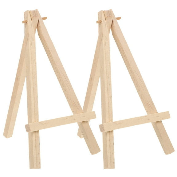 LEORX 2pcs Mental Frame Easel Wood Display Stand for Showing Photos at Office