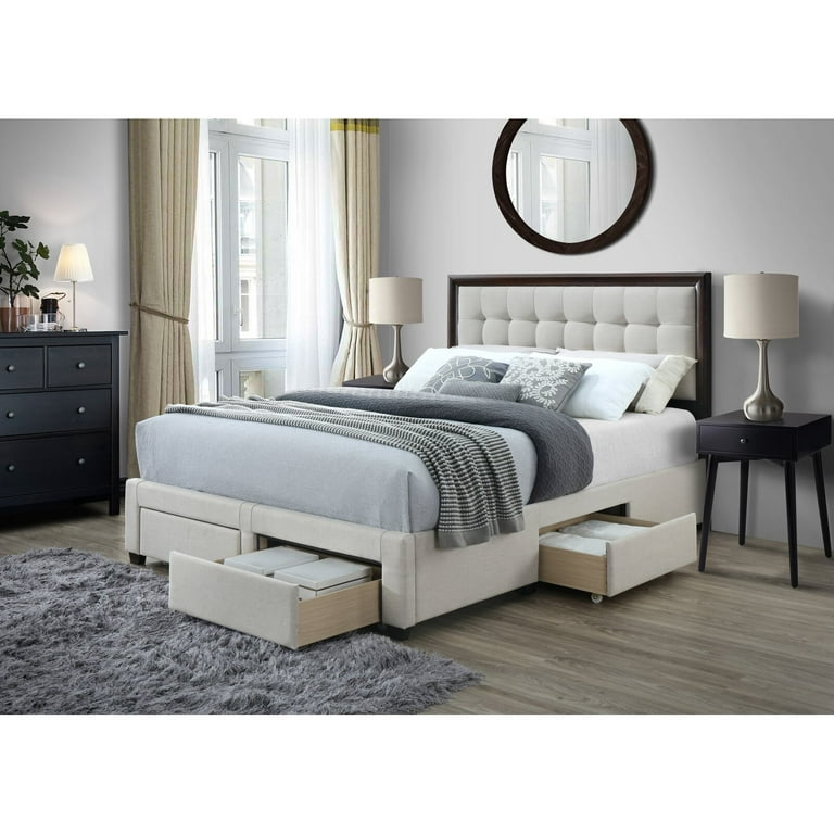 Abril tufted upholstered storage standard bed deals