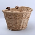 thumbnail image 2 of Monyance Rattan Basket Wicker Bike Basket Vintage Front Storage (Beige)(13.78X10.24X8.66Inches), 2 of 10