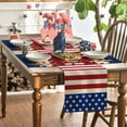 thumbnail image 7 of Sm:)e Independence Day Placemats Set of 4, Flax 4th of July Table Runners Holiday Decor,Red Blue White Table Runner for Party Dinning Kitchen Decorations,12 x 18 Inch, 7 of 7