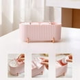 thumbnail image 5 of Storage Organizer - 4 Grids Separate Cotton Swabs Dispenser Qtips Holder Bathroom Canisters with Hinged Lids for Cotton Balls, Cotton Pads, 5 of 5
