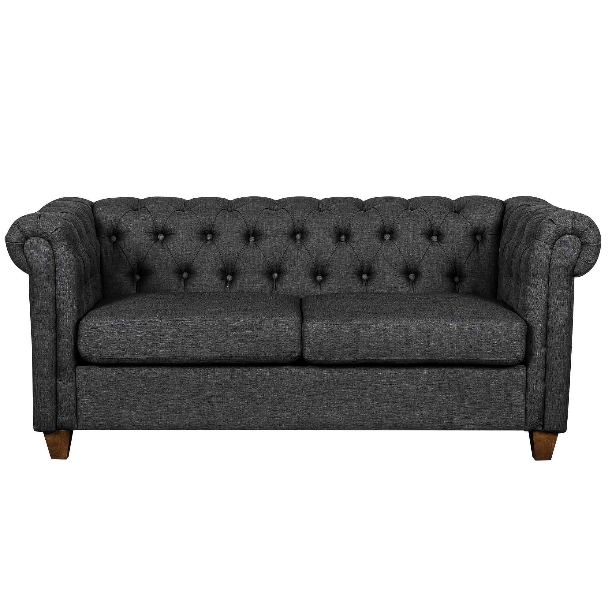 HomeFare Tufted Chesterfield Sofa in Slate Gray