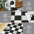 thumbnail image 3 of Hasoo Washable Large Area Rug 10' x 13' Plaid Style Rugs for Living Room Non-Slip Accent Indoor Carpet Black, 3 of 6