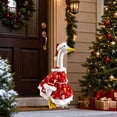 thumbnail image 5 of AZXY Christmas Porch Goose Outfit, 23" Holiday Party Costume Set for Porch Goose, Goose Clothes for Cement Goose, Goose Clothing for Goose Statue, Festive Winter Outdoor Decor for Yard Lawn Garden, 5 of 8