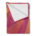 thumbnail image 2 of Art Abstract Soft Flannel Fleece Throw Blanket, Contemporary Fluid Shapes Waves in Warm Colors Gradient Pattern, Cozy Plush for Indoor and Outdoor Use, 50" x 70", Magenta Orange, by Ambesonne, 2 of 5