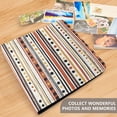 thumbnail image 4 of FORMRS 3 Ring Photo Album 4"x6" Self Adhesive Large Capacity PU Leather Cover, Brown Abstract Dots, 4 of 8