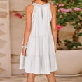 thumbnail image 3 of Casual Dresses For Women, Halter Mini Dresses Cutout Casual Sleeveless A Line Tank Beach Vacation Boho Sundress White Winter Women'S Dress Pants Formal Gowns Dresses Short (XXL, White) ZMTing, 3 of 5