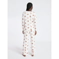 thumbnail image 3 of Joyspun Women's Dreamy Soft Collection Long Sleeve Sleep Top and Straight Leg Pants Pajama Set, 2-Piece, Sizes XS-3X, 3 of 5