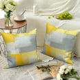 thumbnail image 4 of DaShan Yellow Abstract Pillow Cover 18x18 Set of 2,Modern Geometry Decorative Pillow Cases Couch Cushion for Bedroom Home Decor, 4 of 6