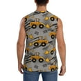 thumbnail image 4 of Daiia Retro Excavator Printed Men's Tank Tops,Casual Soft Sleeveless Gym Muscle Shirts Bodybuilding Tee-3X-Large, 4 of 8